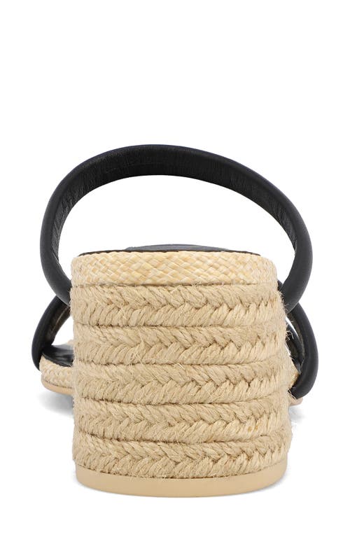 Mia Inara Espadrille Slide Sandal In Black