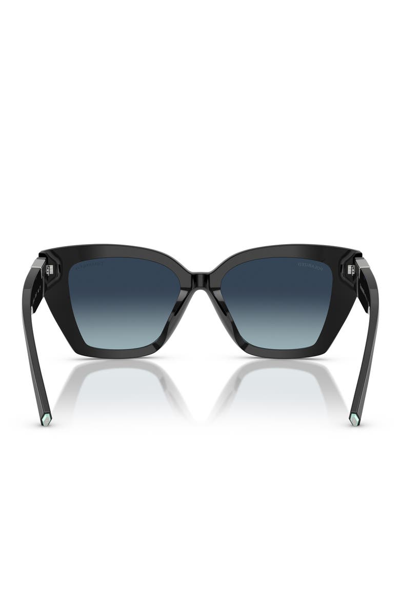 52mm Square Sunglasses, Alternate, color, BLACK / AZURE DARK BLUE