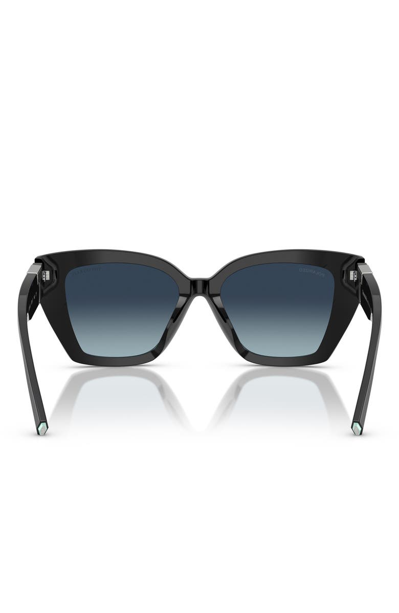 Tiffany & Co. 52mm Square Sunglasses, Alternate, color, Black / Azure Dark Blue
