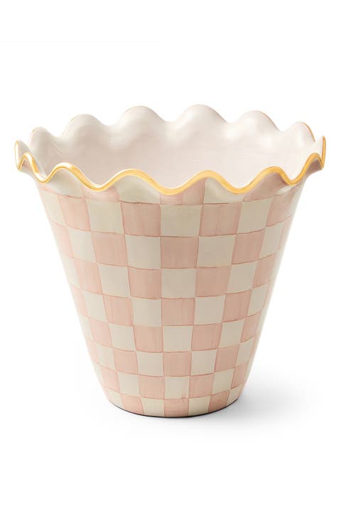 Rosy Check Jumbo Ceramic Garden Pot