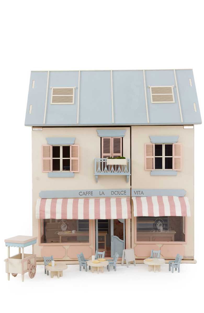 Little Forest Animals House of Rome Italian Style Dollhouse with Café & Bakery, Main, color, No Led / No Doll Family