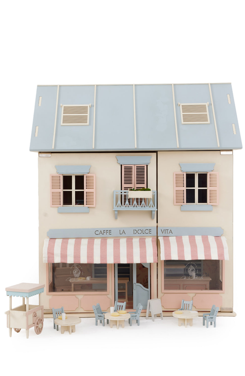 Little Forest Animals House of Rome Italian Style Dollhouse with Café & Bakery in 3 × Led /With Doll Family  product