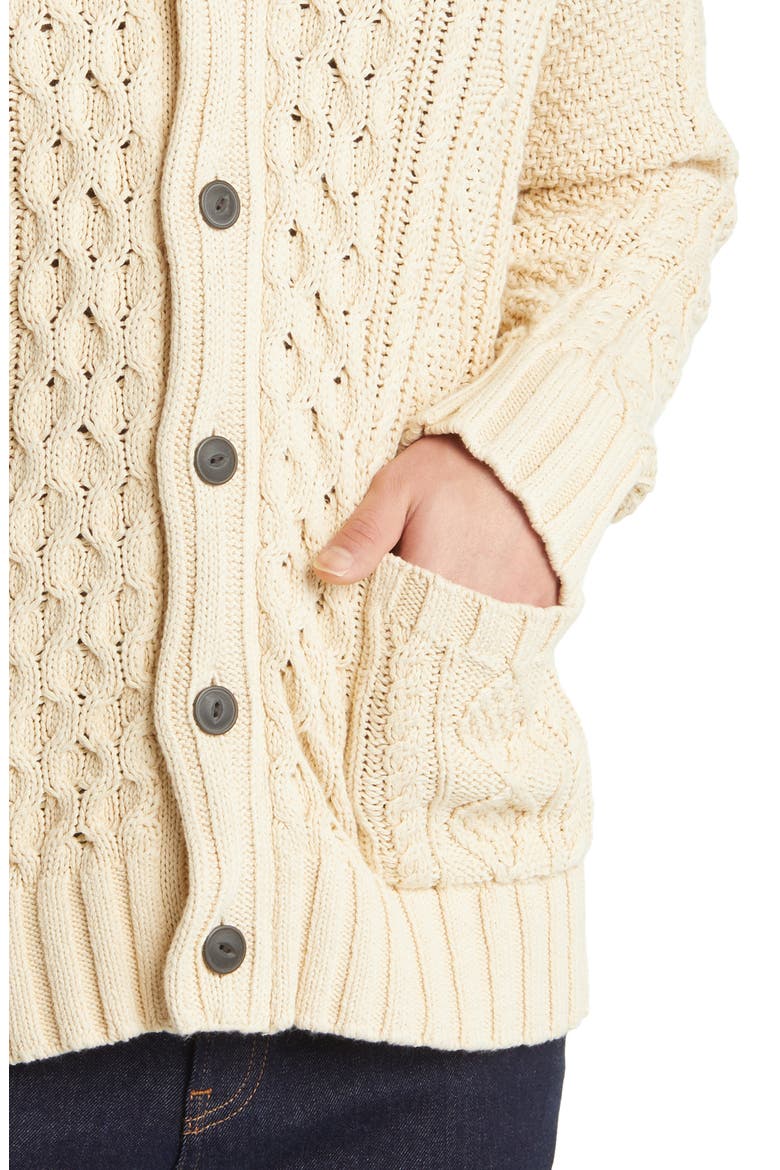 Signature Cotton Fisherman Sweater, Alternate, color, BEIGE