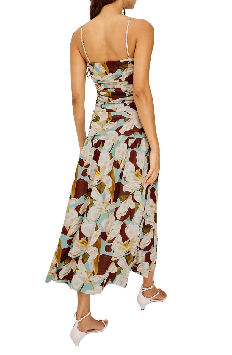 Rails Dolly Floral Ruched Midi Dress, Alternate, color, Plumeria