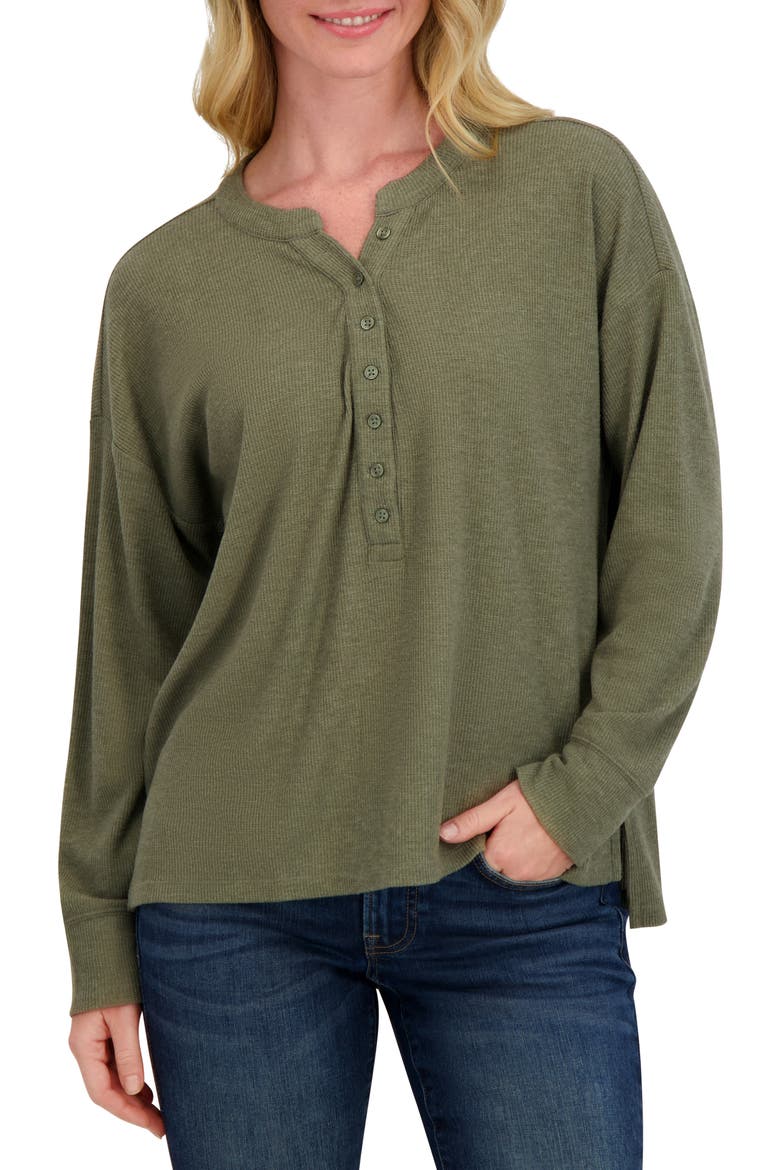 Thermal Long Sleeve Henley, Main, color, GRAPE LEAF