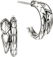 John Hardy Naga Hoop Earrings, Sterling Silver