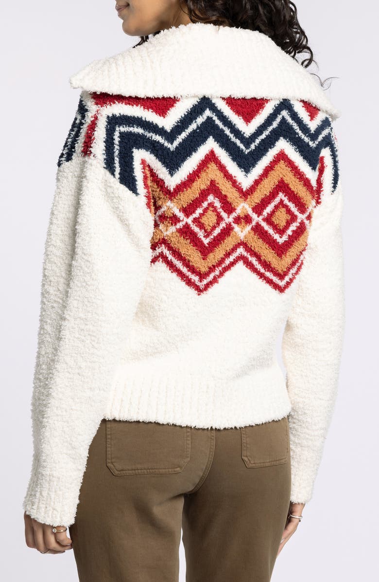 Thread & Supply Talulla Sweater Jacket, Alternate, color, Burgundy Cream