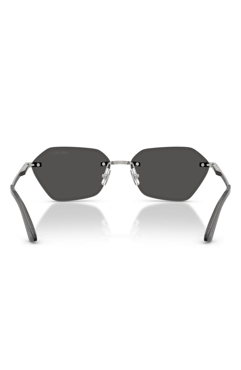 Jimmy Choo Abby 58mm Irregular Sunglasses, Alternate, color, Silver / Dark Grey