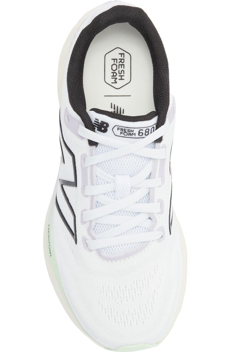 New Balance 680 Running Shoe, Alternate, color, White/ Grey Matter