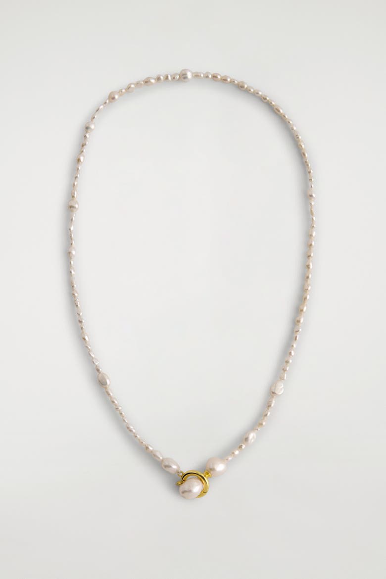 Irregular Freshwater Pearl Necklace, Main, color, PEARL / GOLD