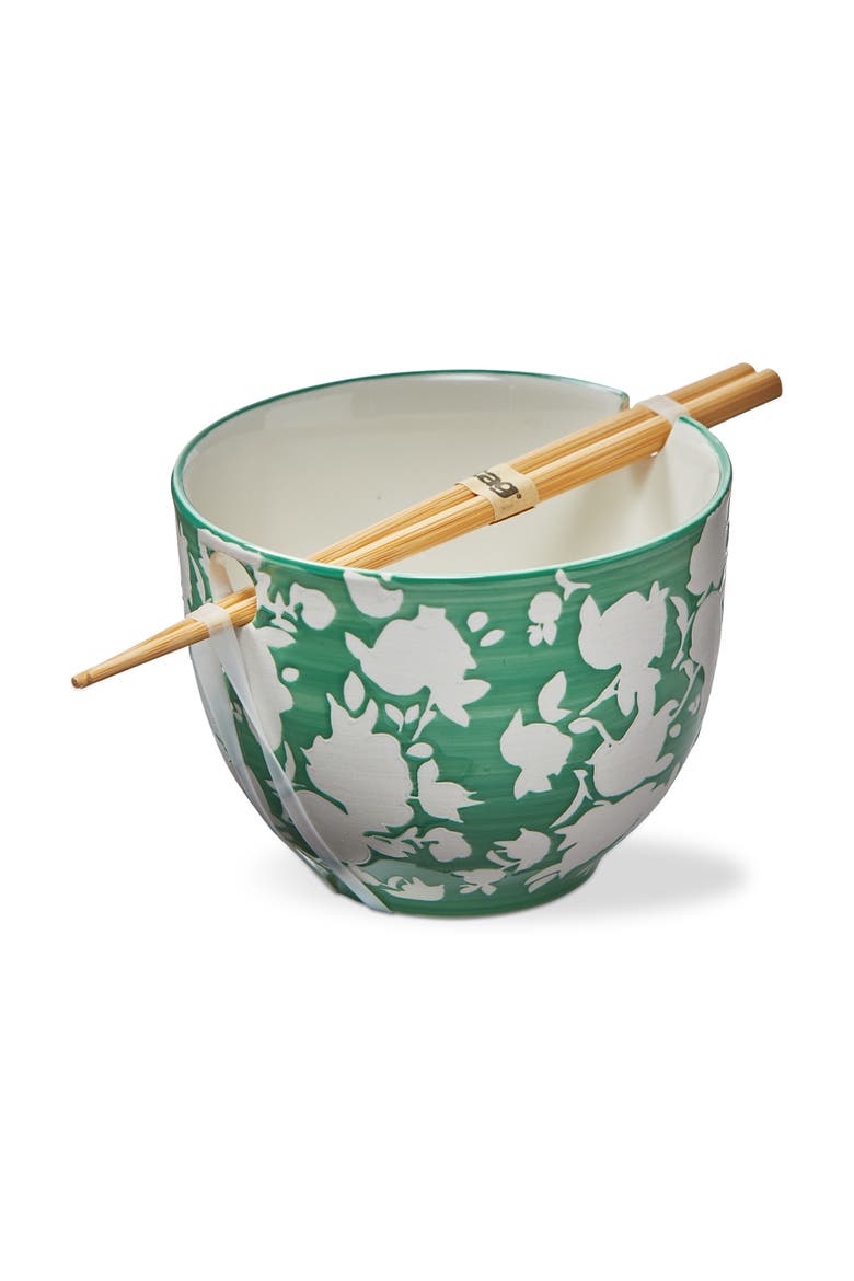 Eden Noodle Bowl S/2 Sage Stoneware Everyday, Main, color, Green