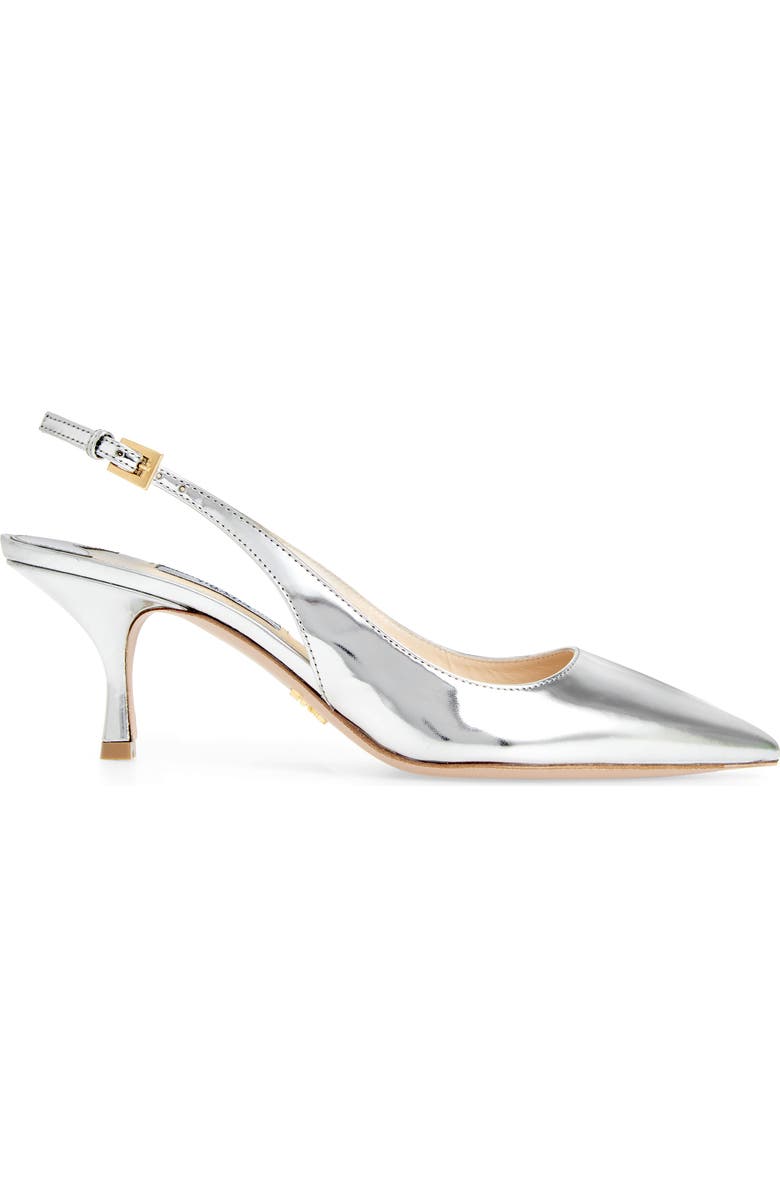 Prada Pointy Toe Slingback Sandal, Alternate, color,