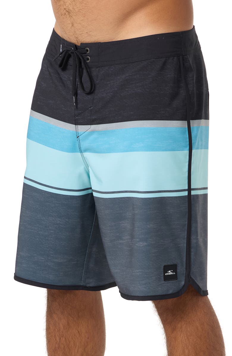 O'Neill Lennox Scallop Stripe Board Shorts, Alternate, color, Phantom