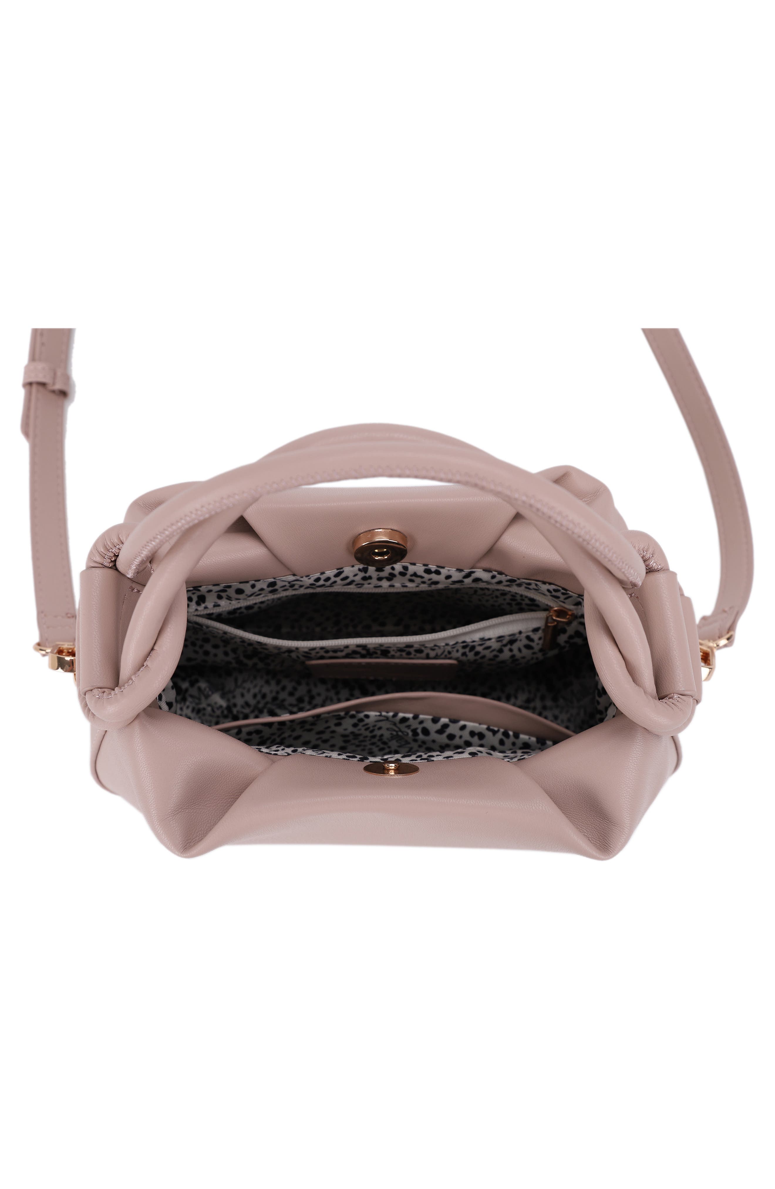 Mali + Lili Mini Tilly Vegan Leather Top Handle Bag, Alternate, color, Camel