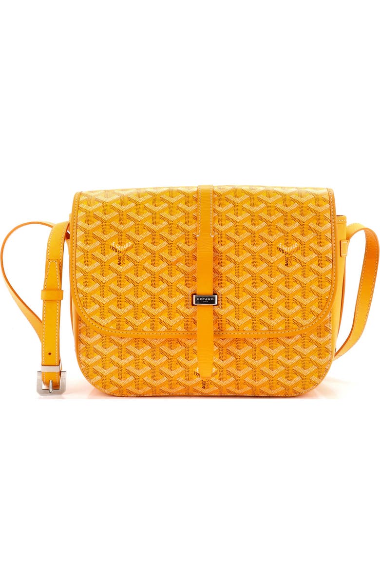 Pre-Owned Goyard Belvedere II Messenger Bag Coated Canvas MM, Main, color, Yellow
