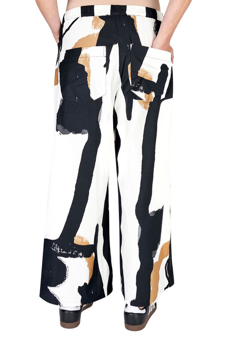 Alembika Zebra printed cropped wide leg pants, Alternate, color,
