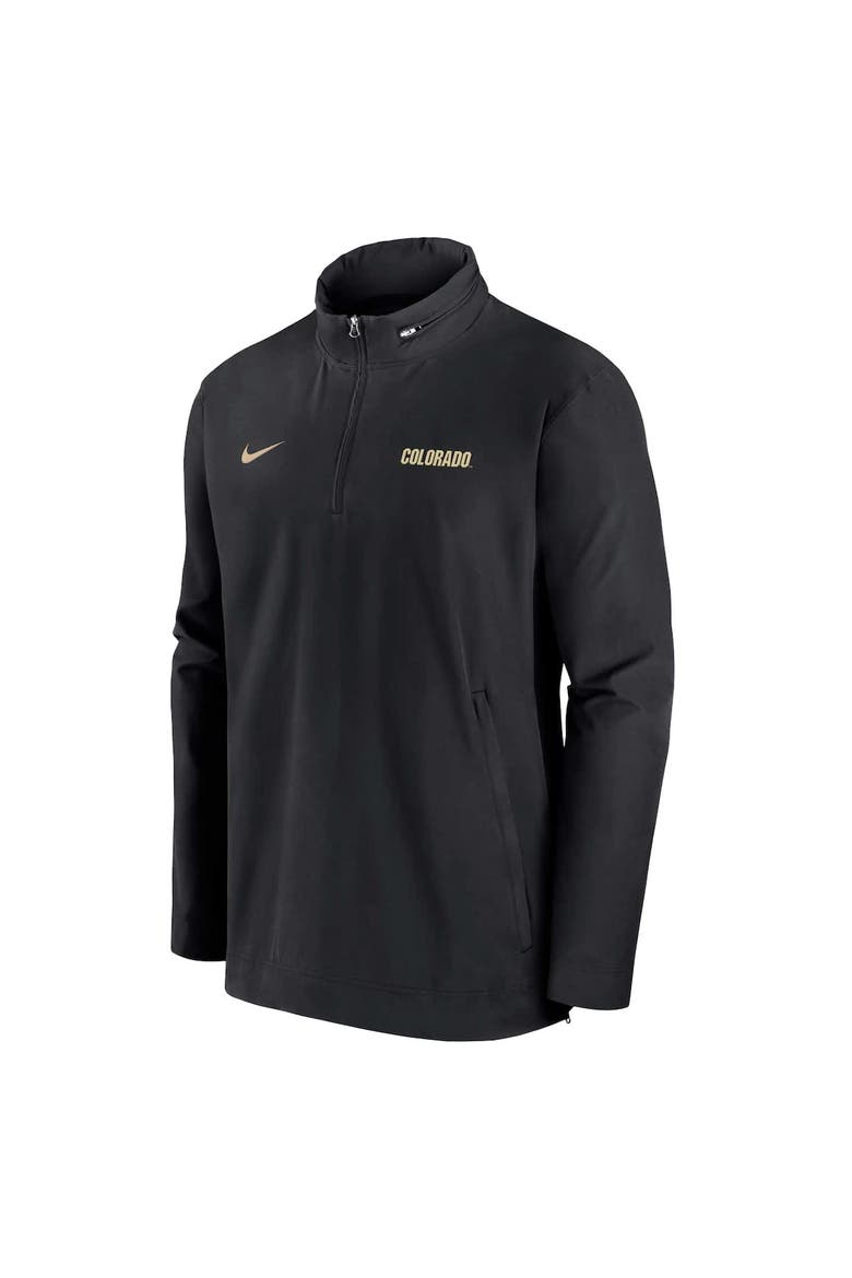 Men's Nike Black Colorado Buffaloes 2024 Sideline Coach Quarter-Zip Hoodie Jacket, Alternate, color, Black