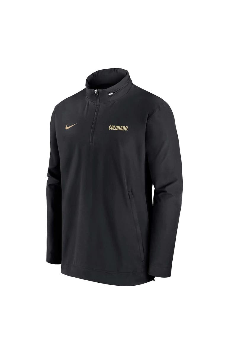 Nike Men's Nike Black Colorado Buffaloes 2024 Sideline Coach Quarter-Zip Hoodie Jacket, Alternate, color, Black