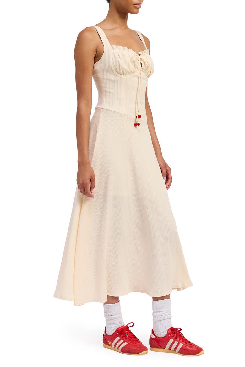 Cerise Midi Sundress, Alternate, color, YELLOW RED
