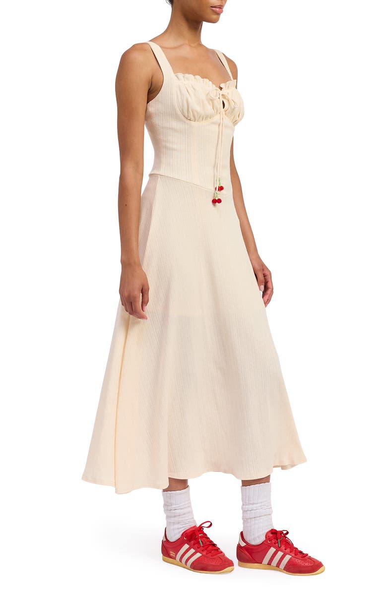 JACQUIE THE LABEL Cerise Midi Sundress, Alternate, color, Yellow Red