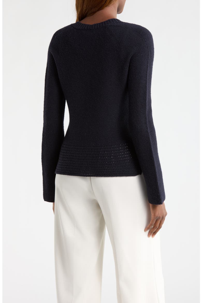 Virgin Wool & Cashmere Cardigan, Alternate, color, SOLID BLUE NAVY