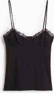 H&M Lace-trimmed Strappy Top