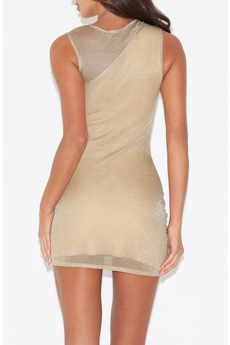 Azelma Sleeveless Minidress, Alternate, color, GOLD