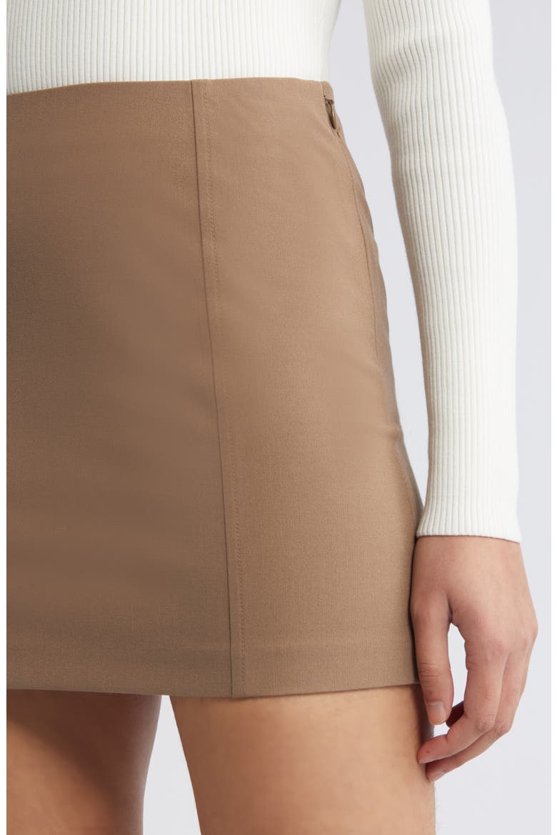 Tailored Miniskirt, Alternate, color, BROWN CARIBOU