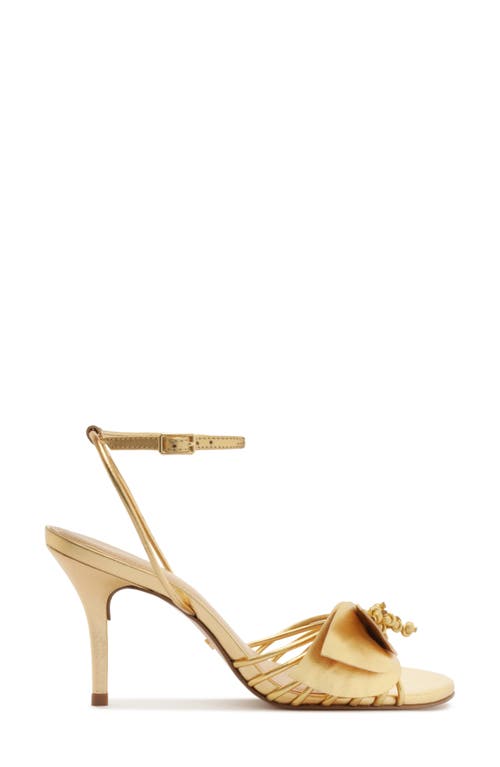 Arezzo Viola High Ankle Strap Sandal In Gold