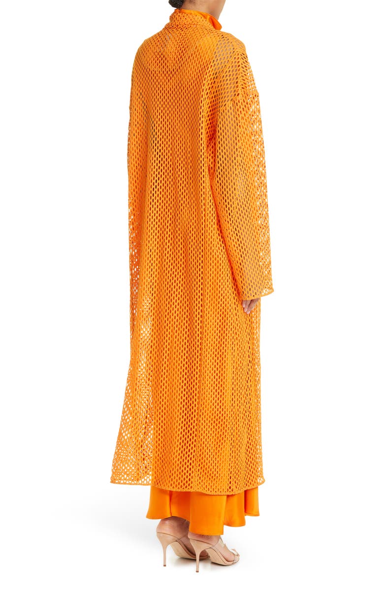 LAPOINTE Relaxed Fit Mesh Knit Trench Coat, Alternate, color, 