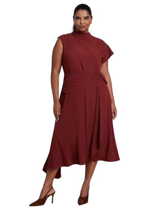 Draped Waist Maxi Dress (plus)