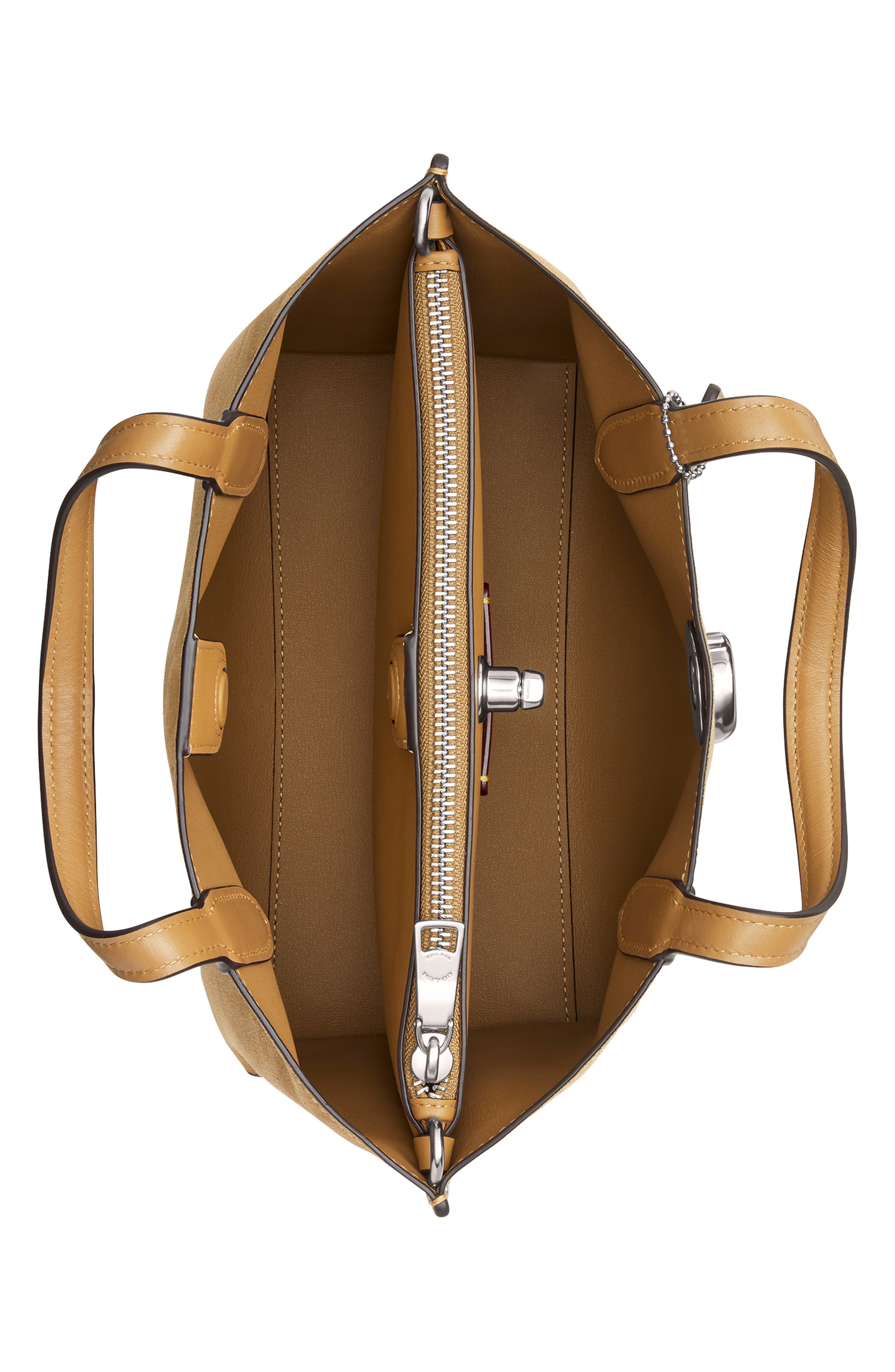 COACH Studded Mixed Leather Tote, Alternate, color, 