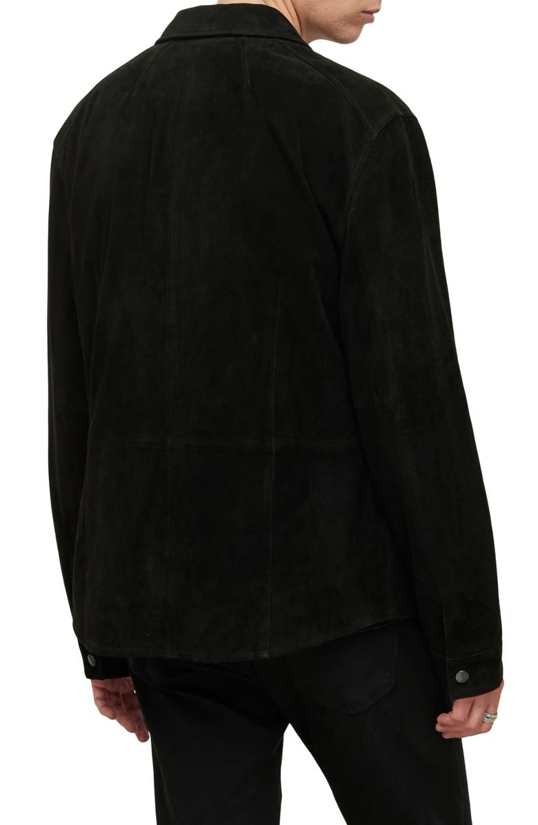 John Varvatos Suede Shirt Jacket, Alternate, color,