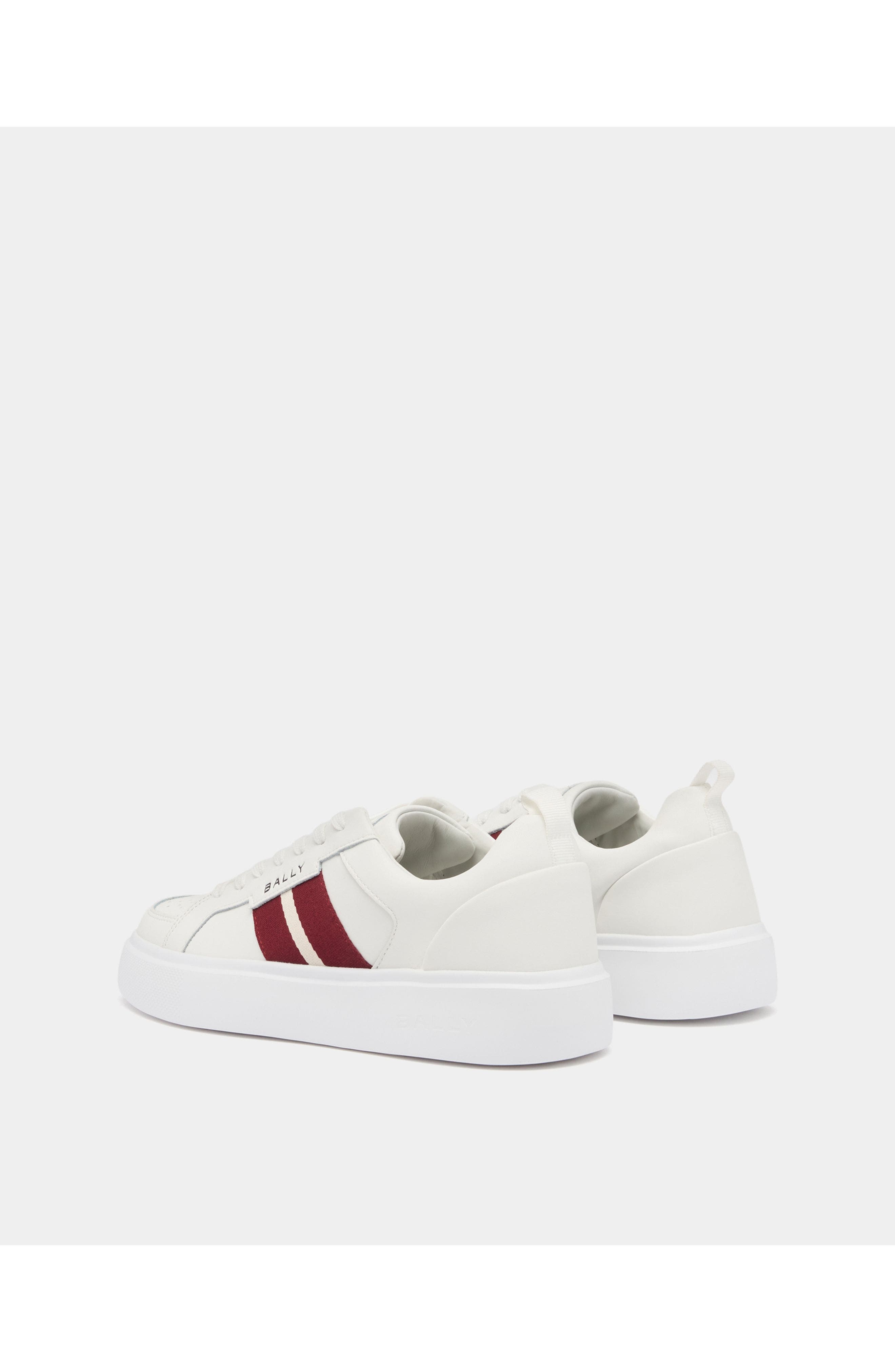 Bally Blayze Sneaker in Leather, Alternate, color, White