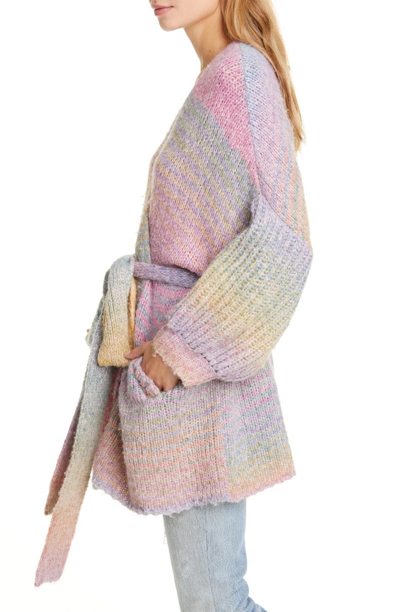 LoveShackFancy Brady Belted Cardigan, Alternate, color, 