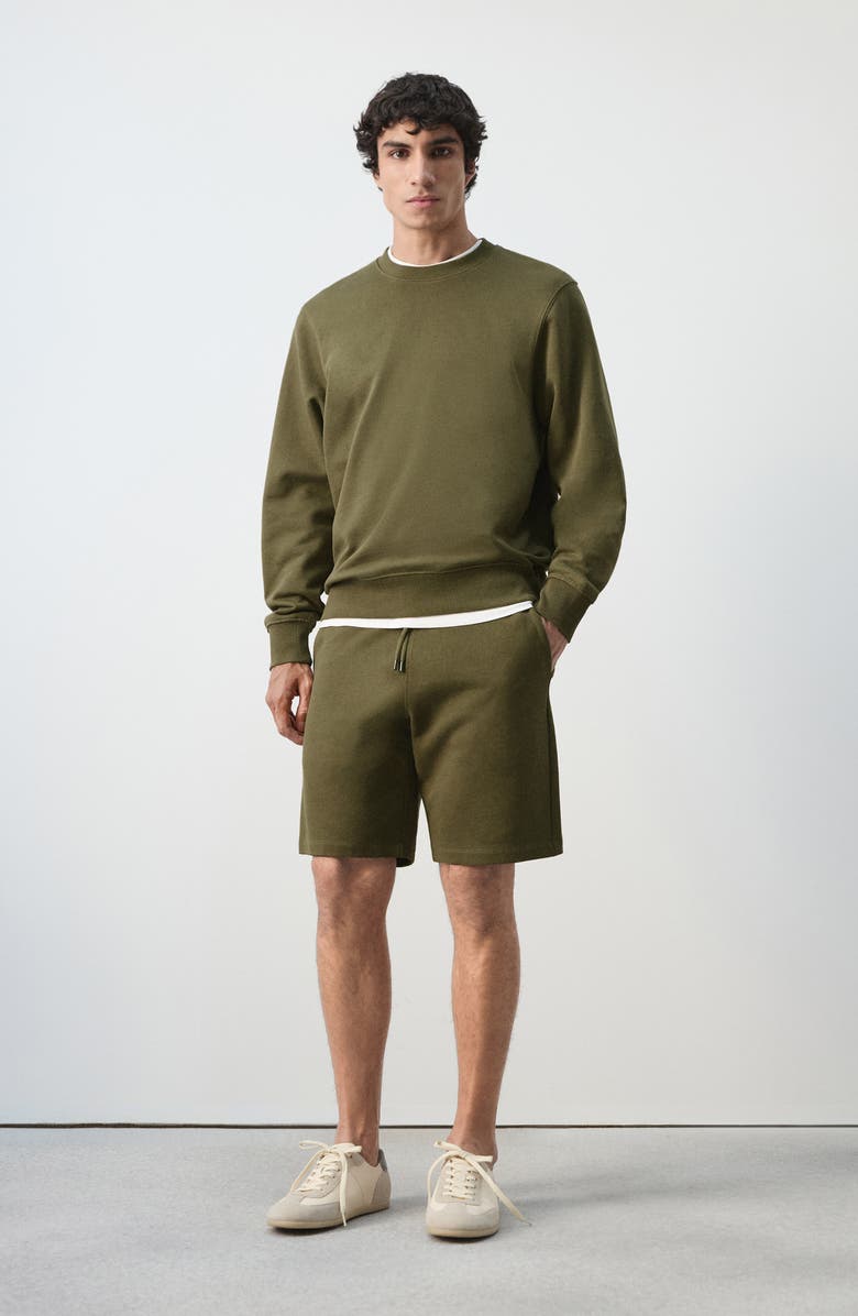 MANGO Regular Fit Cotton Sweatshirt, Alternate, color, Dark Green