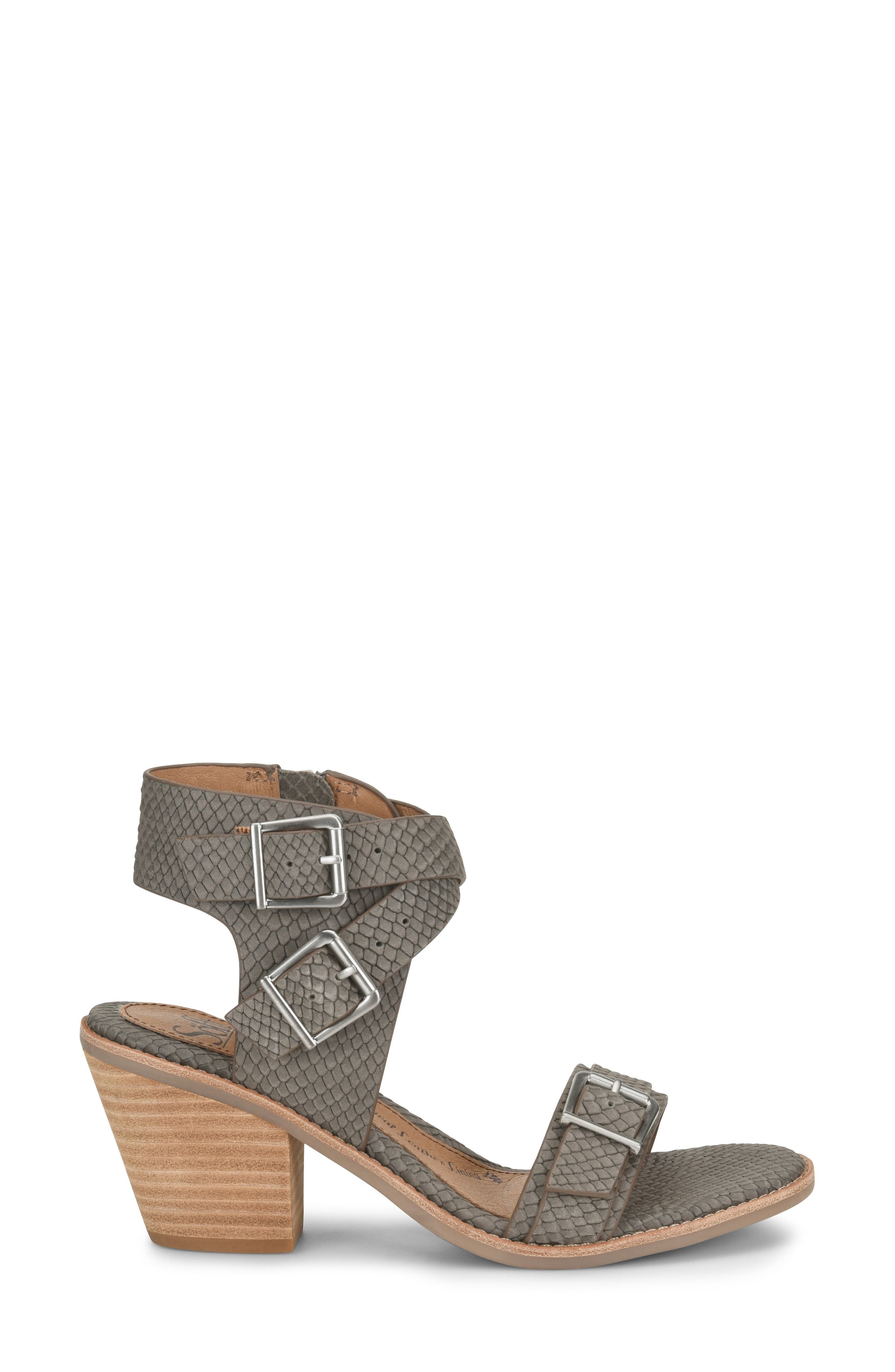 Marlyn Sandal, Alternate, color, SNARE GREY LEATHER