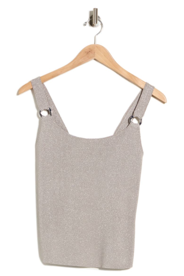 Metallic Blend Knit Tank, Alternate, color, BRIGHT NICKEL METALLIC