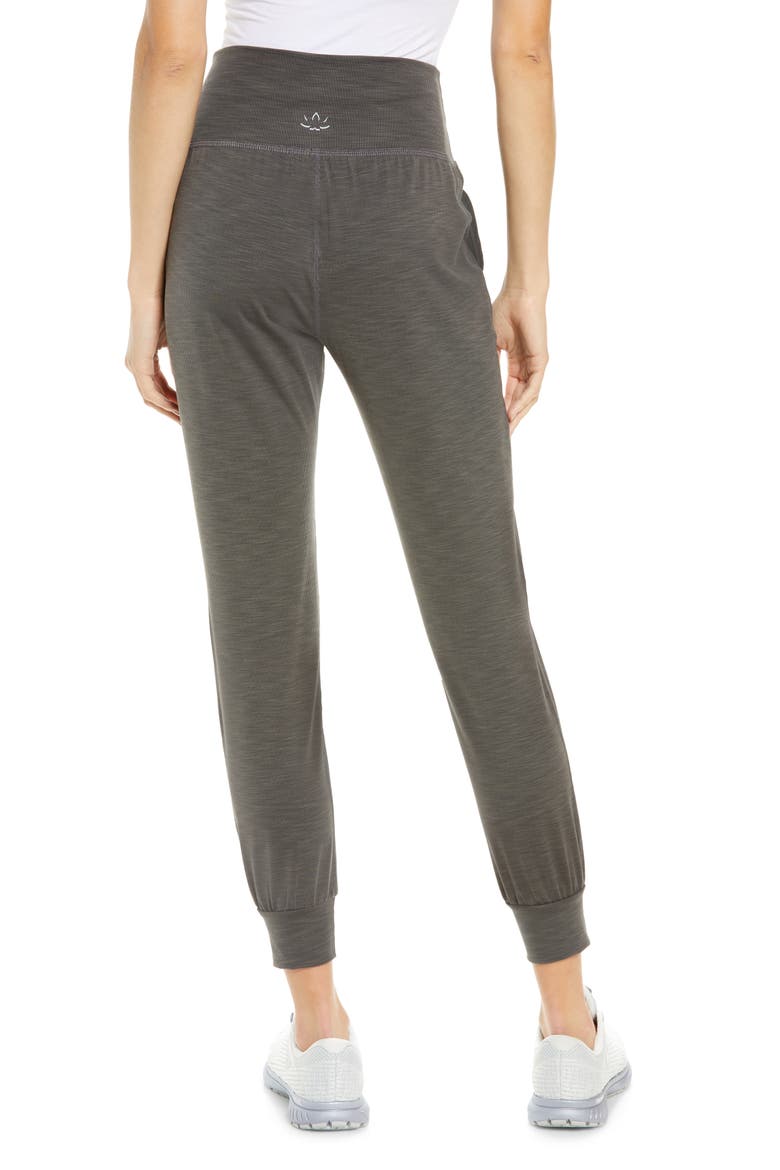 Heather Rib Jogger Pants, Alternate, color, SMOKE GRAY HEATHER