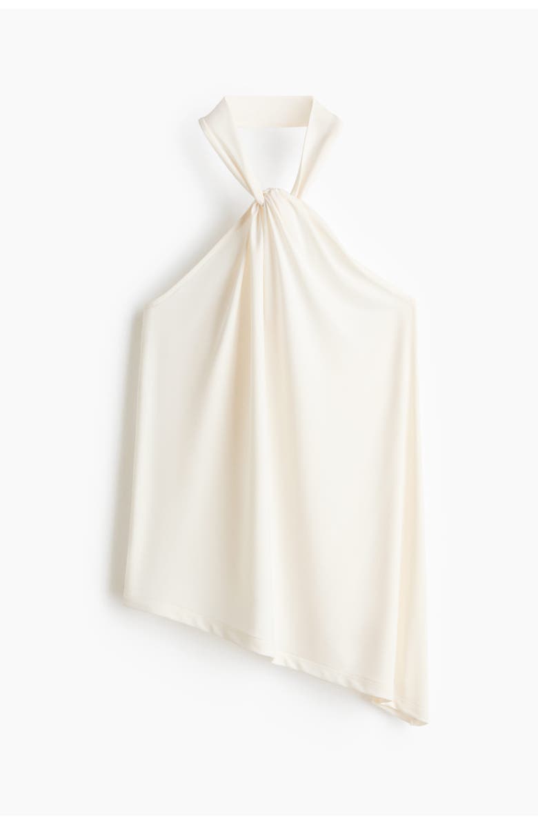 H&M Draped Halterneck Top, Main, color, White