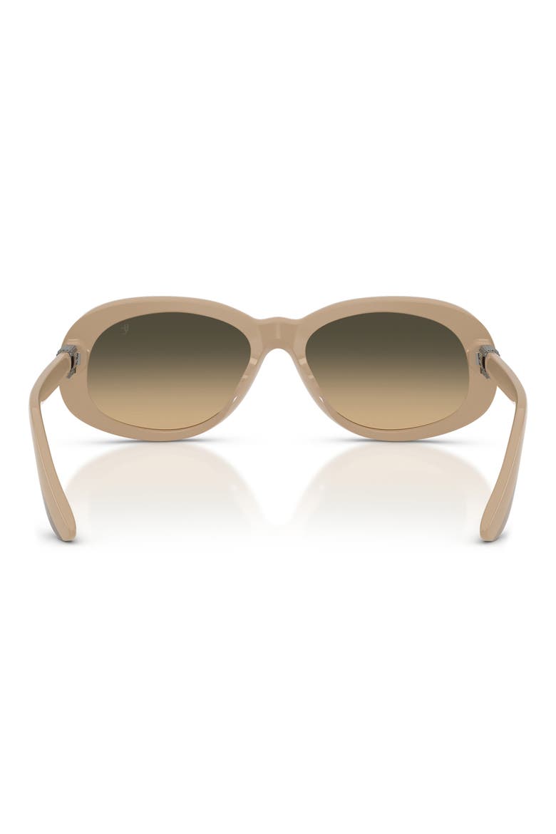 Claire 55mm Gradient Irregular Sunglasses, Alternate, color, BEIGE