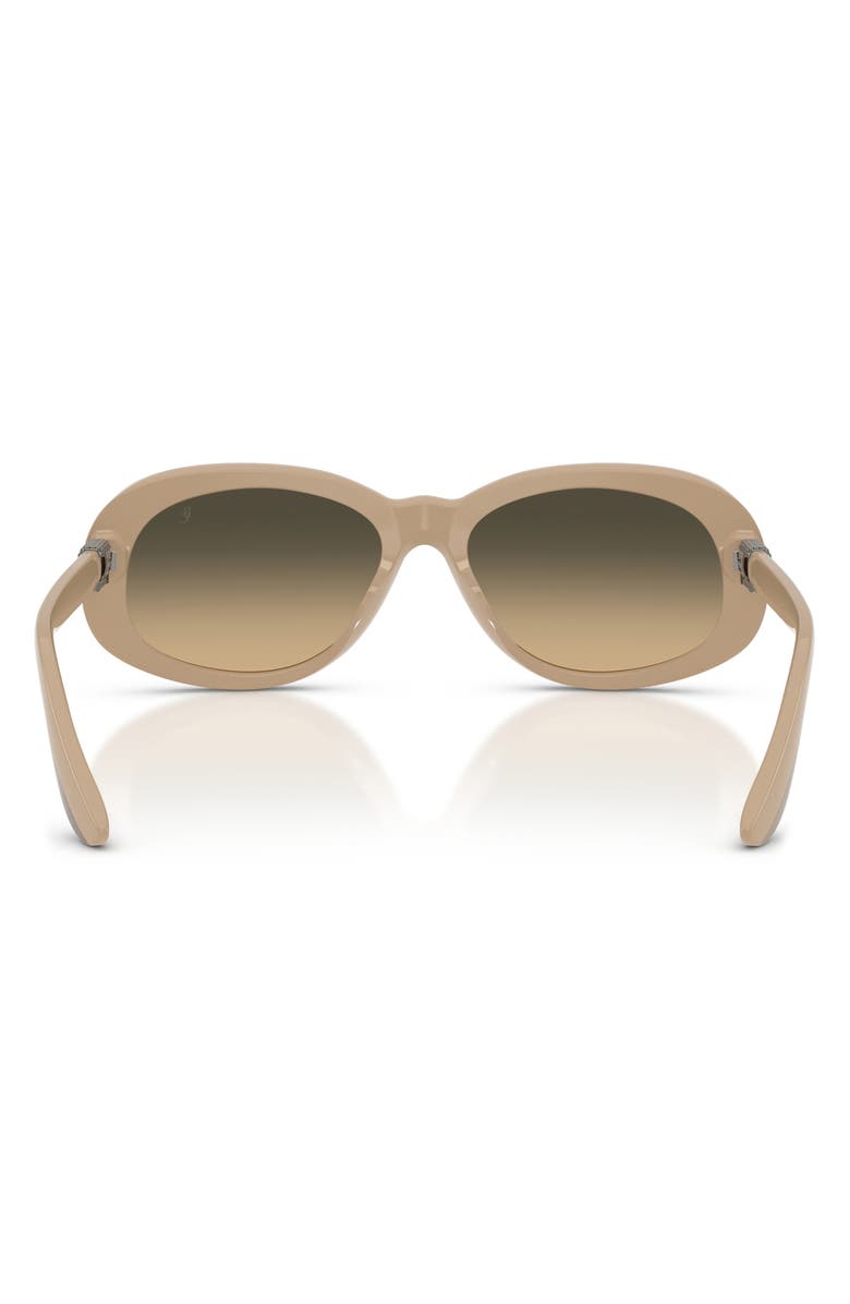 Brunello Cucinelli Claire 55mm Gradient Irregular Sunglasses, Alternate, color, Beige