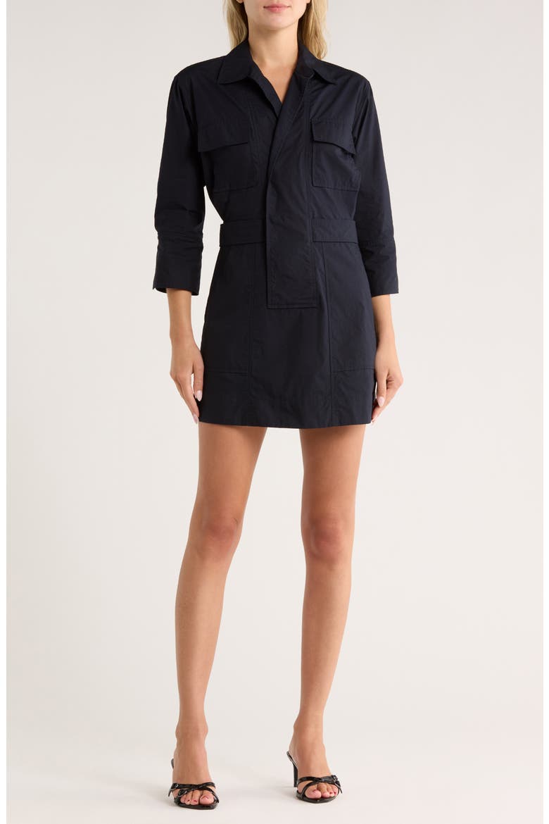 Evan Cotton Shirtdress, Main, color, DEEP NAVY