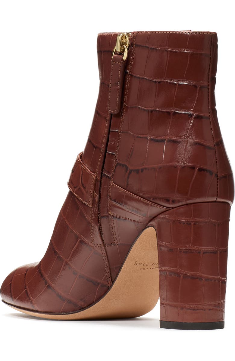 Kate Spade New York dakota croc embossed bootie, Alternate, color,