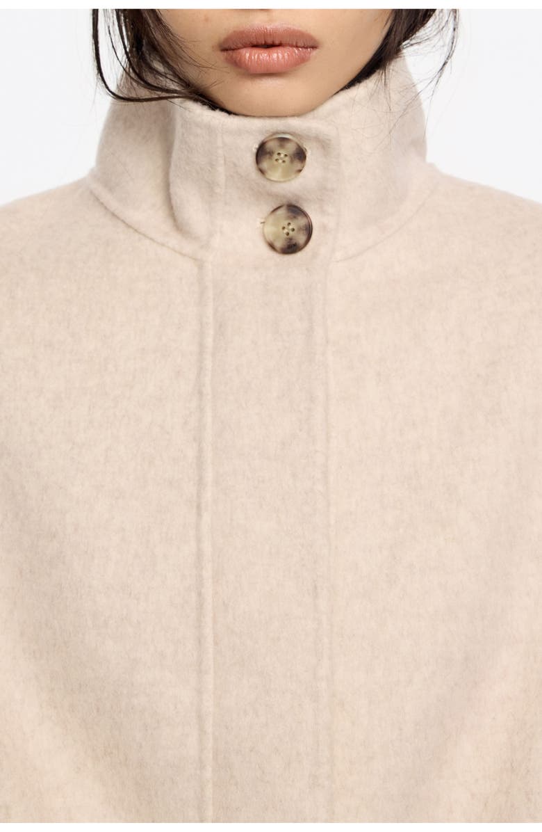 Bimba y Lola Double-Face A-Line Coat, Alternate, color, Ivory