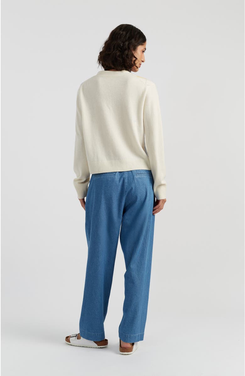 Chinti & Parker Wool-Cashmere Argyle Cardigan, Alternate, color, Cream