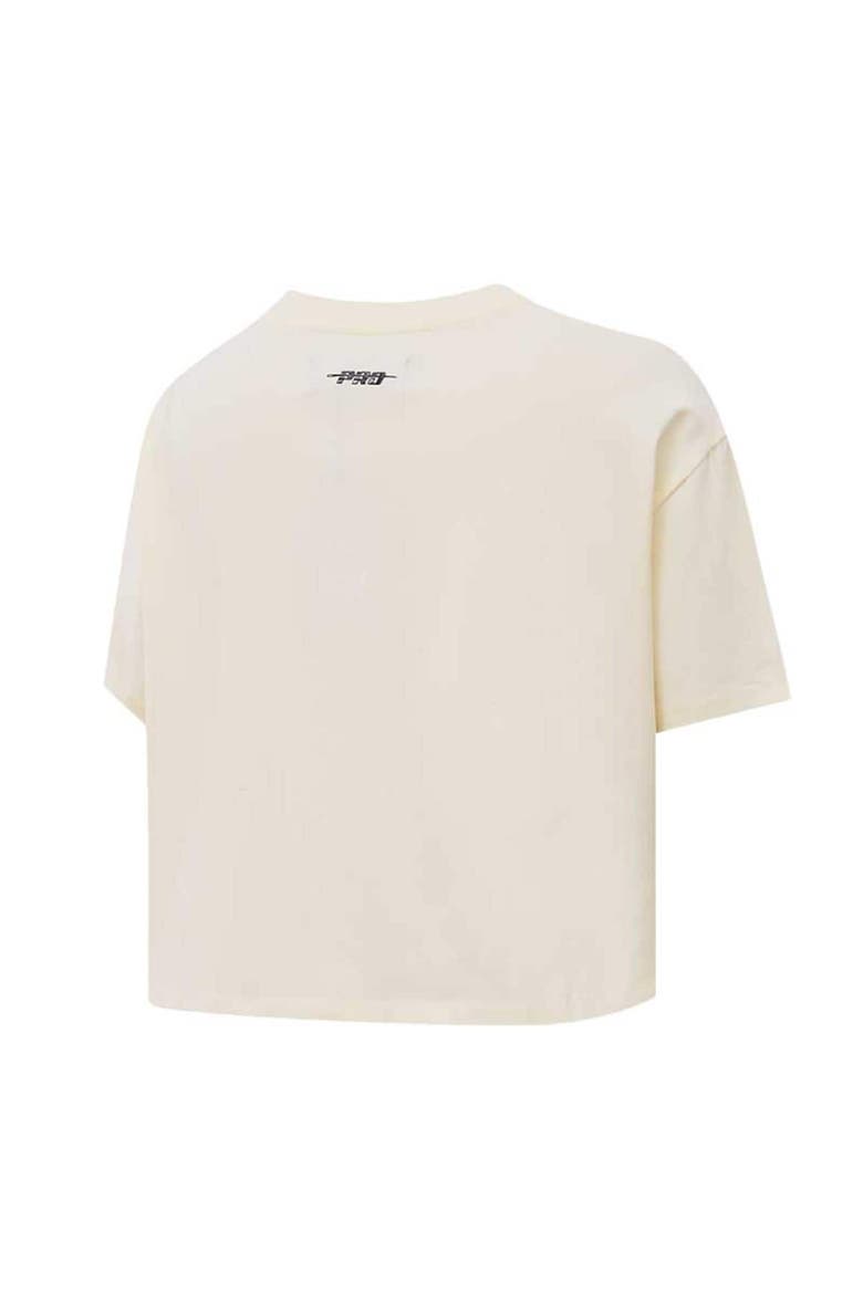 Women's Pro Standard Cream Brooklyn Nets Retro Classic Cropped Boxy T-Shirt, Alternate, color, Cream