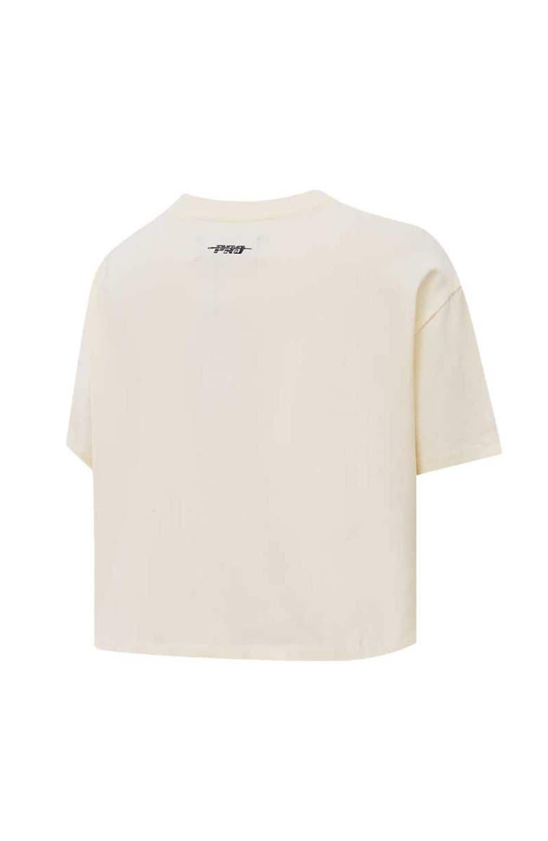 PRO STANDARD Women's Pro Standard Cream Brooklyn Nets Retro Classic Cropped Boxy T-Shirt, Alternate, color,