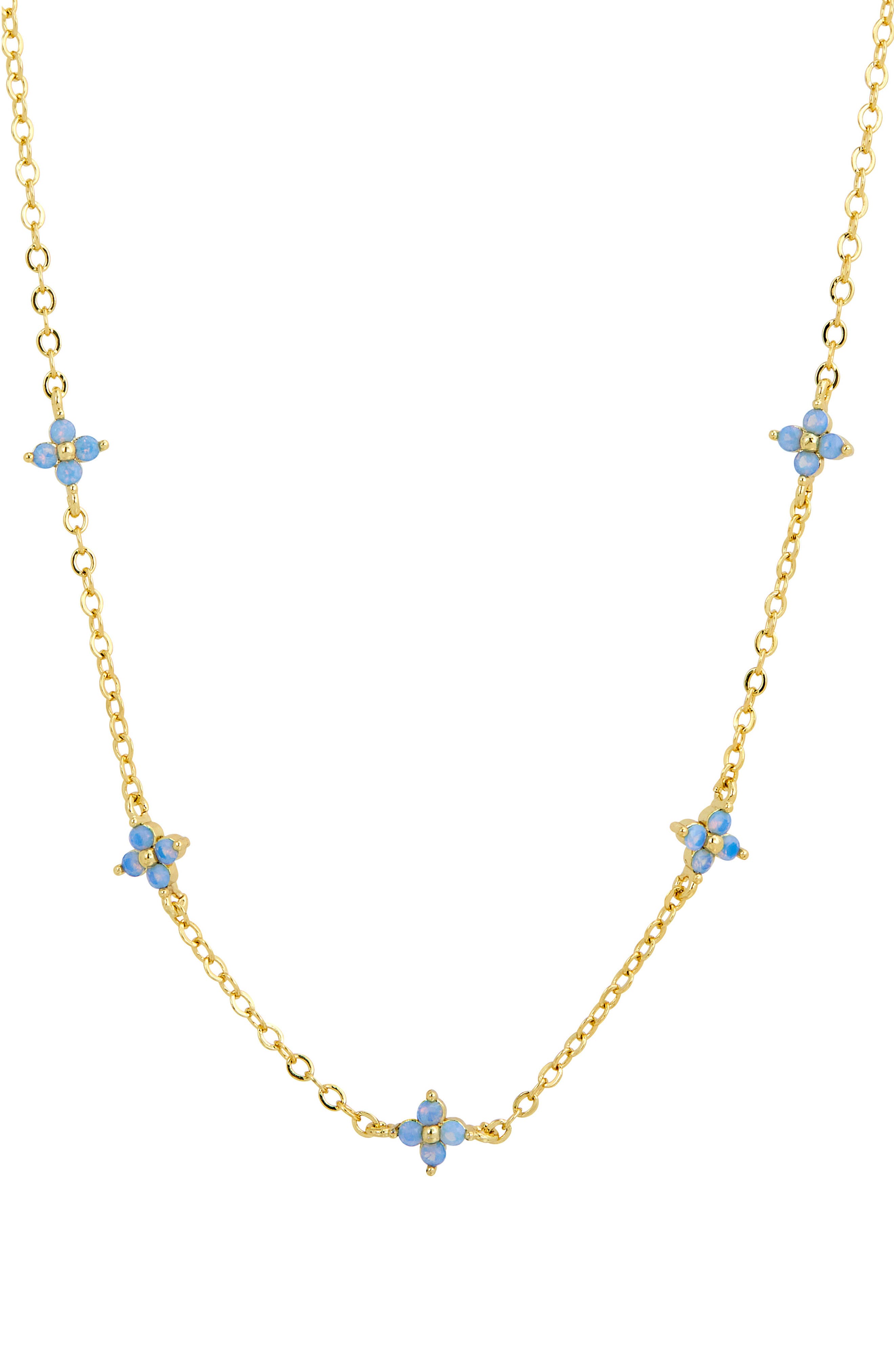 SAVVY CIE JEWELS Crystal Station Necklace