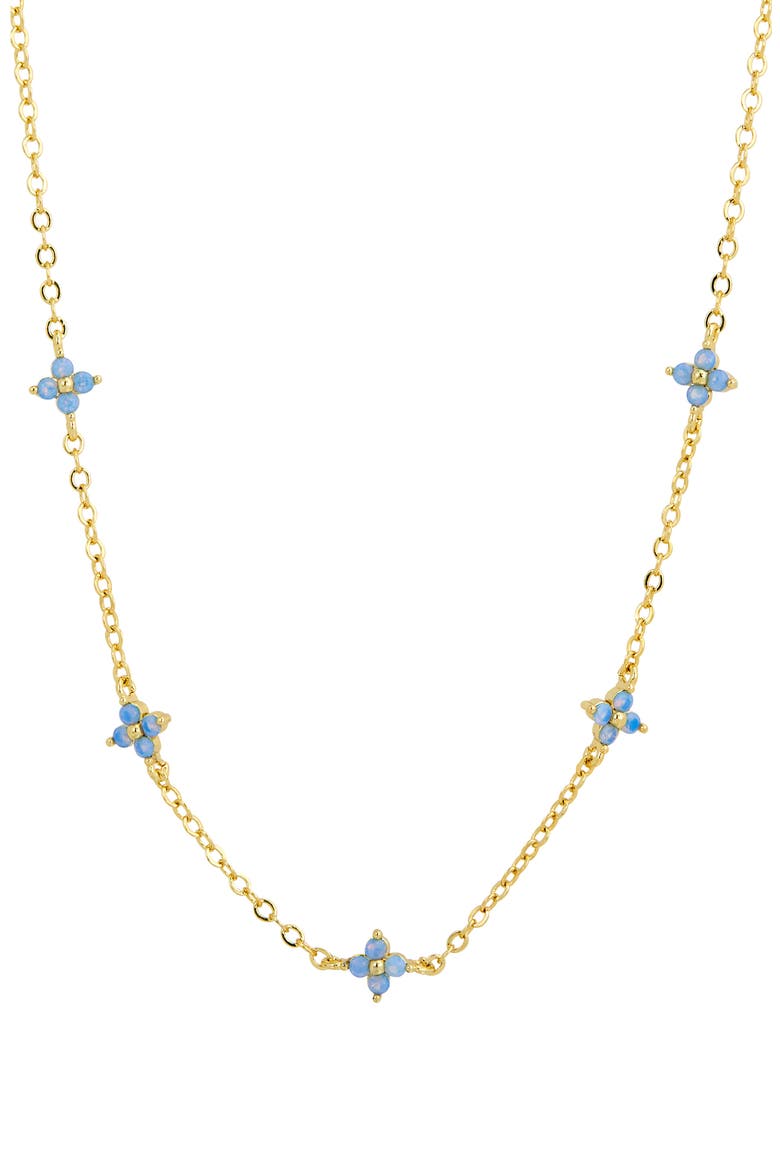Crystal Station Necklace, Main, color, GOLD
